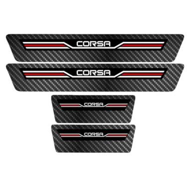 Imagem de Soleira Porta Sport Vermelho Carbono Corsa 2003 2004 a 2012 - Jhow Ade