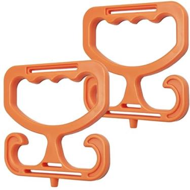 Imagem de Weesdsio Pacote com 2 porta-sacolas de supermercado, suporte de compras com capacidade para até 36 kg, durável, resistente, aderência confortável