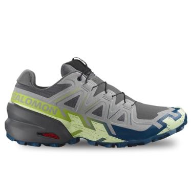 Imagem de Salomon Tênis masculino Speedcross 6, Castlerock/creme de limão/Poseidon, 40