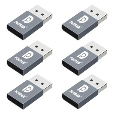 Imagem de FUERAN Adaptador de exibição virtual 4K 60Hz USB-C Tipo-C DDC EDID fictício plugue fantasma sem cabeça emulador 2K1080P@60Hz (DP-1080P-60Hz-6P-hui)