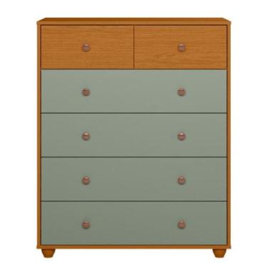 Imagem de Cômoda Albatroz Vittoria 15831 6 Gavetas MDP 110x90x41cm, CINAMOMO/SAL
