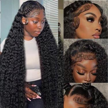 Imagem de Peruca Keshon Deep Wave, cabelo humano de 32 polegadas, 200% de densid