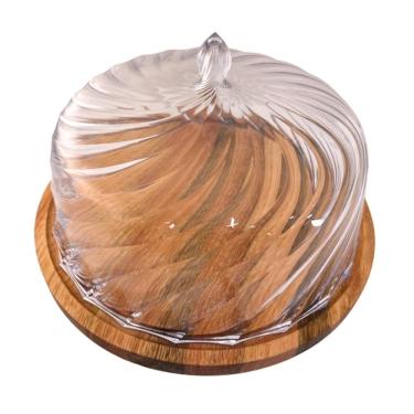 Imagem de Boleira de Madeira com Tampa 28 cm Haus Domama