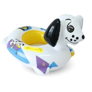 Imagem de Boia Inflável Infantil com Assento – Modelos Animais, Carros, Unicórnio, Tubarão e Muito Mais – Brinquedo de Piscina e Praia para Crianças (Boia Inflável Dálmata)