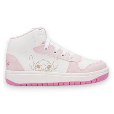 Imagem de Tênis Disney Infantil Menina Stitch Cano Alto