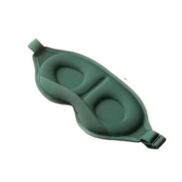 Imagem de Máscara Tapa Olho Confortável 3D Design Da Asa Do Nariz À Prova De Luz Sem Pressão Material Frio Espuma Macia - PREM(1,Verde)