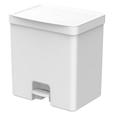 Imagem de Lixeira para Banheiro e Cozinha com Pedal Trium Branca 20L - Ou