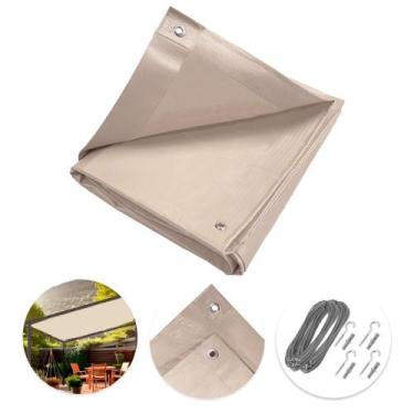 Imagem de Tela Lona Areia 3x2.70 M Impermeável Shade Lux + Kit - Cikala