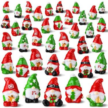 Imagem de Figuritas Navideñas Mini de Duendes de Resina Quzzil 80 Piezas