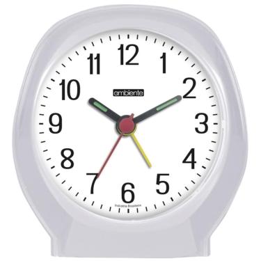 Imagem de Despertador Quartz Ambiente Ref: 1604-021 Branco Redondo