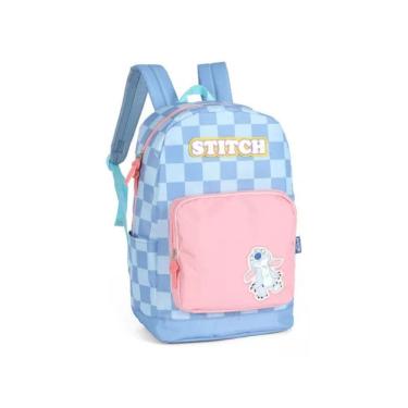 Imagem de Mochila De Costas Azul Escolar Stitch Disney Classics Luxcel