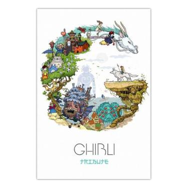 Imagem de Quadro A3 em MDF Stugio Ghibli 001 - Placa - Pomps Geek