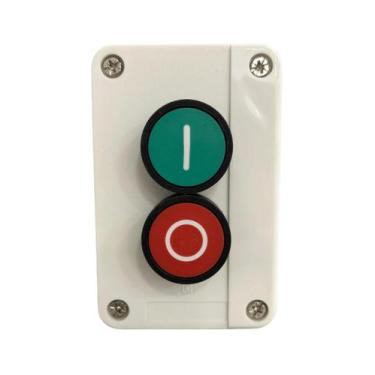 Imagem de Botoeira Caixa Plástica 2 Botões B213 On/off Máquinas - Digital Trade 