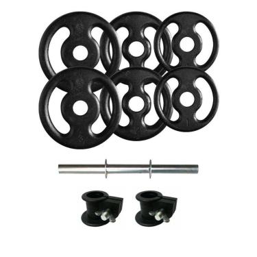 Imagem de Halter/Dumbell Ajustável de 1 a 12 Kg com Presilha Bloqueadora-Unissex