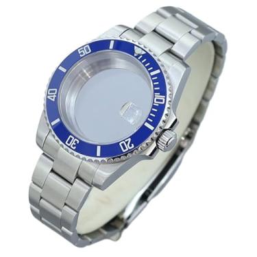 Imagem de FEIYASHI NH35 NH36 NH34 Caixa de relógio de aço inoxidável giratório bisel de cerâmica vidro cristal safira SUB 40 mm relógio clássico, tampa inferior de vidro 10, For NH35 34 36 38 Movement, Caixa de