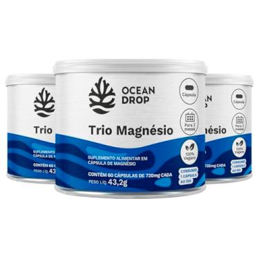 Imagem de Kit 3 Trio Magnésio Ocean Drop Vegano 60 Cápsulas