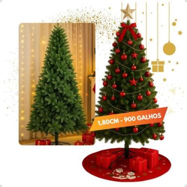 Imagem de Árvore De Natal 1,80 cm 900 Galhos Premium Cheia Zenx Medali