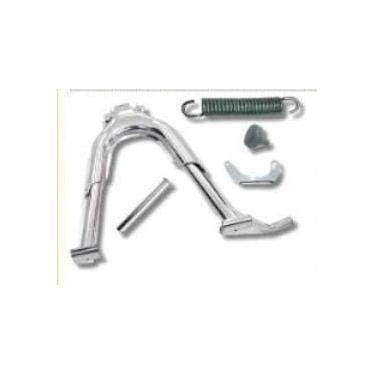 Imagem de Cavalete Central Titan150 Fan150 Fan125 Cromado Kit Completo (CAVALETE, EIXO, MOLA, BORRACHA E MEIA LUA) Max Motoparts