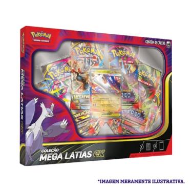 Imagem de Pokémon TCG, Box Mega Latias EX Carta Promocional, 49 Cartas, 63mm x 88mm