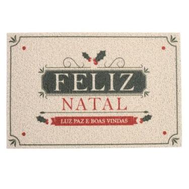 Imagem de Capacho de Vinil Natal Luz 40x60cm Kapazi – Tapete de Entrada