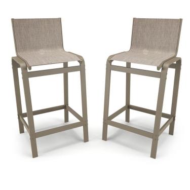 Imagem de Kit 2 Banquetas Alta Cozinha Balcão Bancada Alumínio Fendi - Mocca