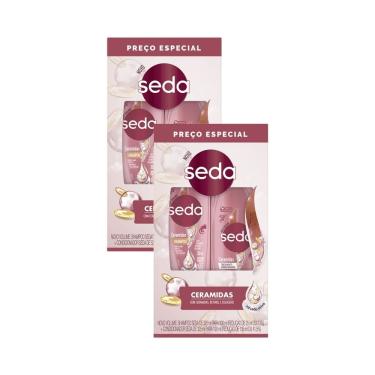 Imagem de Kit 2 Shampoo 300ml e Condicionador 190ml Seda Ceramidas