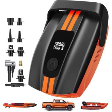 Imagem de Bomba de ar Zuxiga 50PSI Electric SUP com conector de carro de 12V
