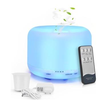 Imagem de Umidificador purificador de ar 500mL com lâmpada LED colorida - Lightb