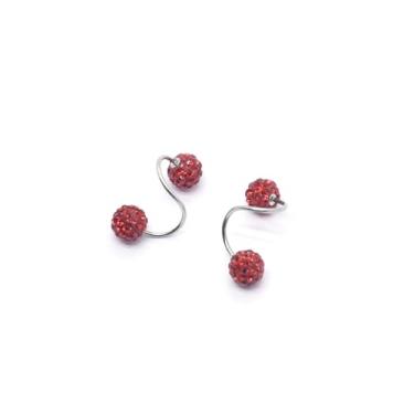 Imagem de Brincos de declaração de flor de tulipa esmaltados, brincos flutuantes com punho de cristal, acessório de presente para mulheres, outono, moda, concerto country, Medium, Latão, Sem pedra preciosa