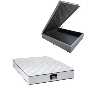 Imagem de Cama Box Baú Blindada com Colchão Doss Molas Ensacadas 30cm (CORINO CINZA, Casal)