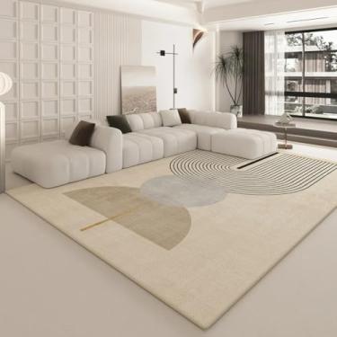 Imagem de Tapete creme para sala de estar, tapete luxuoso para quarto, cabeceira, tapete minimalista para casa (200 x 300 cm/X-QR 13)