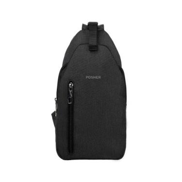 Imagem de Mochila Contour Sling Transversal Preta - Posher