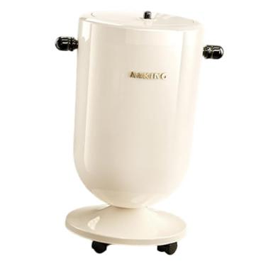 Imagem de predolo Lixeira com Rodas, Lixeira com Tampa, Prática, Cesto de Lixo, Lata de Lixo, Cesto para Lixo para Banheiro, Cozinha e Lavabo, Branco