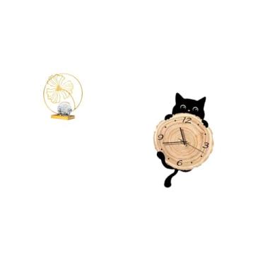 Imagem de Fenteer Estátua de Folha, Estatueta de Ferro, Relógio de Parede, Ornamento Decorativo Colecionável, Escultura para Escritório, Quarto, Mesa, Estante, Quarto D