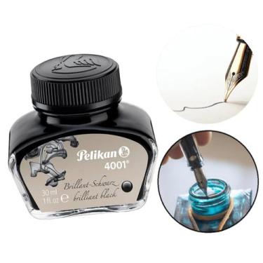 Imagem de Refil de Tinta Caneta Tinteiro Nankin 30ml Profissional Preto - Pelika