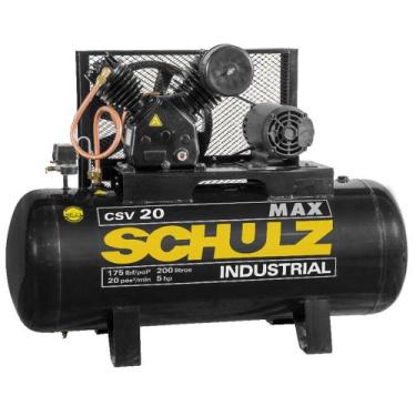 Imagem de Compressor de Ar Max CSV 20 Pés 200L 5HP 220/380V Trifásico Schulz
