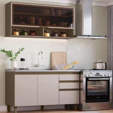 Imagem de Cozinha Modulada 2 Peças 3 Portas 3 Gavetas S- Tampo Connect Duna-cris