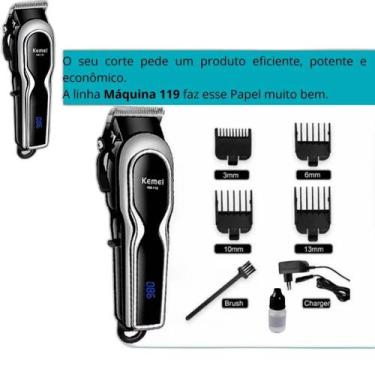 Imagem de Maquininha Kemei Para Cabelos E Barba