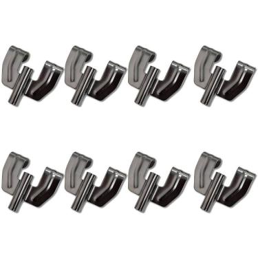 Imagem de Kit 8 Garra Para Bumbo Bateria Metal Cromado Hbg2 Hard Beat