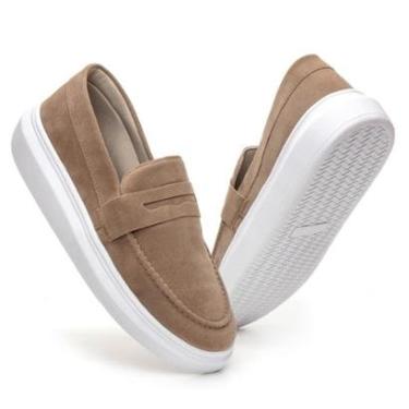 Imagem de Mocassim Masculino Loafer Moderno em Camurça Premium Preto Costurado-Masculino