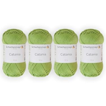 Imagem de 4 novelos/pacote Schachenmayr (SMC) Catania Originals Yarn, cada bola 50 g (125 m), 100% algodão mercerizado para fio de tricô e crochê, peso esportivo, 418 - verde