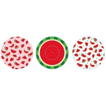 Imagem de Whaline 300 peças de forros de cupcake de melancia, copos de papel para assar frutas de verão padrão para muffin para casamento, chá de bebê, suprimentos de festa de aniversário