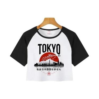 Imagem de Camiseta Casual Crop Top Estilo Y2K Coreano Para Mulheres, Camiseta Gr