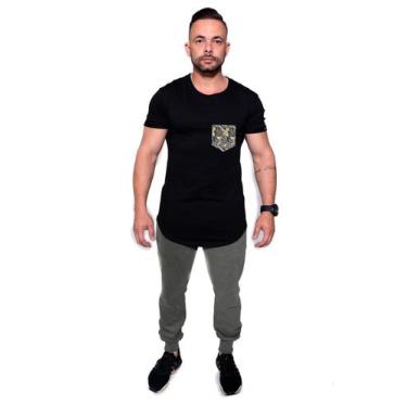Imagem de Camiseta Longline confort Kruger's Concept Bolso False 01 - Masculino 
