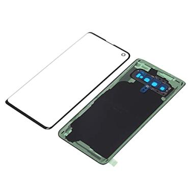 Imagem de aqxreight Tampa de Vidro Traseira do Telefone Móvel e Substituição do Painel de Vidro Externo para S10 G973Preto Telefone Adequado G973 Alto Rachado para Peças Altas Danificadas Cobrem Celular