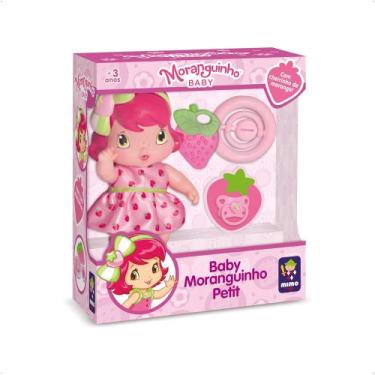 Imagem de Brinquedo Boneca Baby Moranguinho Petit Com Acessorios Mimo Toys 4007,