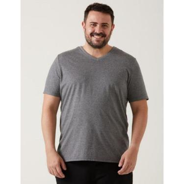Imagem de Camiseta Básica Masculina Malwee Plus Size Gola V Ref. 87848-Masculino