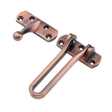 Imagem de Trava de porta de liga de zinco para segurança de casa e hotel fechadura de corrente U portas dianteiras giratórias porta de cor bronze