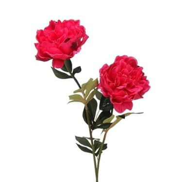 Imagem de Flores artificiais para decoração de flores artificiais modernas peônia extra grande ramo único planta falsa adequado para casamento, arranjo de flores para casa, escritório, plantas e flores