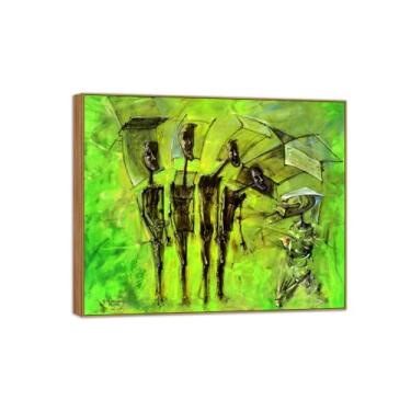 Imagem de Victor Brauner Famosa Arte de Parede Impressão em Tela Pintura Pronto para Pendurar - Relacionamento I-Picture em Moldura de Madeira para Decoração de Sala de Estar 80 x 95 cm 31 x 37 pol